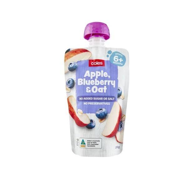 Coles Apple and Blueberry Oats 6+ Months 120g