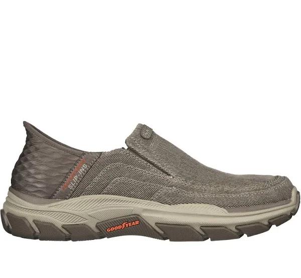 Skechers Mens Slip Ins Relaxed Fit Respected-Holmgren Extra Wide Fit Taupe / WW / 13