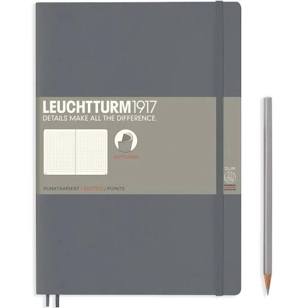 Leuchtturm1917 - Notebook - Softcover - B5 - Anthracite, Dotted