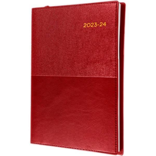 2023-2024 Financial Year Diary Collins Vanessa A5 Week to View Red