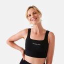 Active Everlast Womens Square Crop Top - Black Size: 18