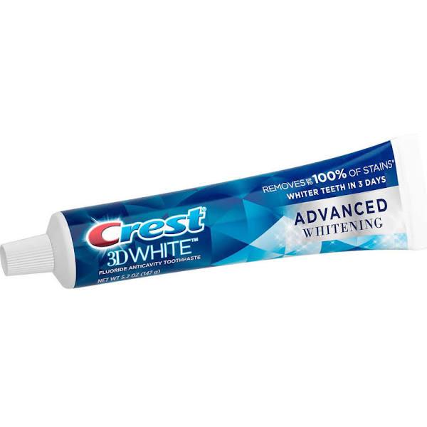 Crest 3D White Advanced Whitening Fluoride Anticavity Toothpaste, 5.2 Oz/147 G