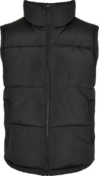 Urban Classics Mens Block Puffer Vest in Black S