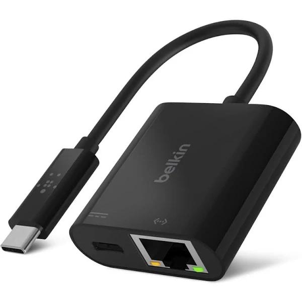 Belkin INC001BTBK USB-C to Ethernet + Charge Adapter