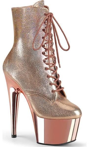 ADORE-1020 Rose Gold Metallic Ankle Boots 9