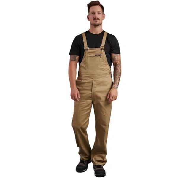 KingGee Workwear - Bib And Brace Drill Overall - Khaki - 107R