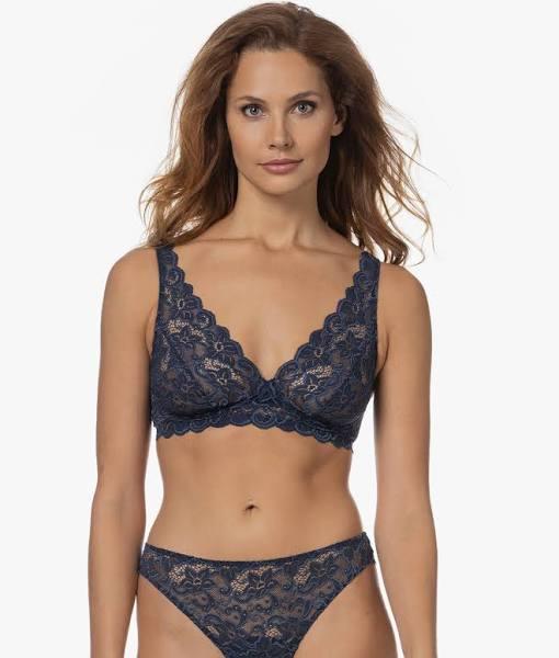 Hanro Bra - Women - Deep Navy - Moments Soft Cup - 071465