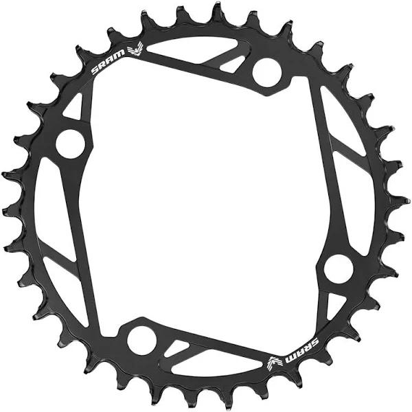 SRAM Chainring - Chain Ring T-type 104 BCD Steel Black 38T Colour: Bla