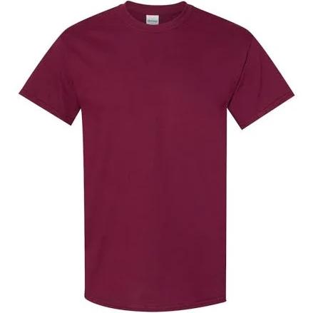 Gildan Mens Heavy Cotton Short Sleeve T-Shirt (Pack of 5) Maroon S Cotton Mens T-Shirt