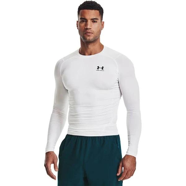 Under Armour HeatGear Comp Long Sleeve T-Shirt White - XS