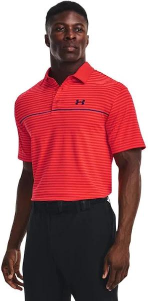 Under Armour Playoff 2.0 Edge Lit Stripe Polo - Radio RED/Bauhaus Blue