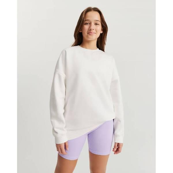 Country Road Australian Cotton Teen Circle Logo Sweat in White 10