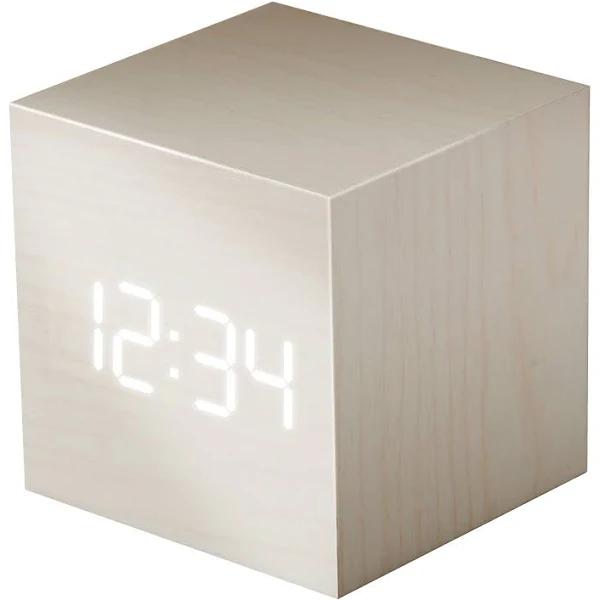 Liquid Ears Wooden Alarm Clock - White