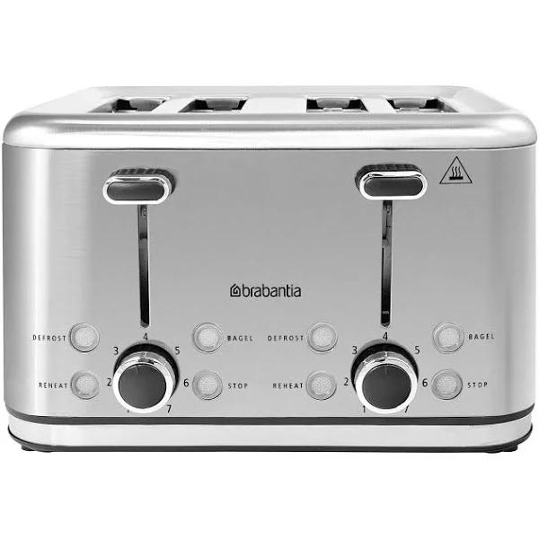 Brabantia 4 Slice Toaster Stainless Steel