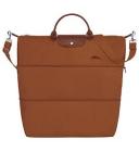 Longchamp Le Pliage Green Expandable Travel Bag in 504 Cognac