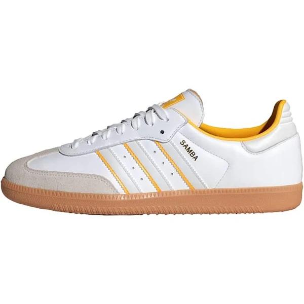 Adidas Samba OG Shoes White / Crystal White / Crew Yellow M 5.5 / W 6.5 Lifestyle Trainers