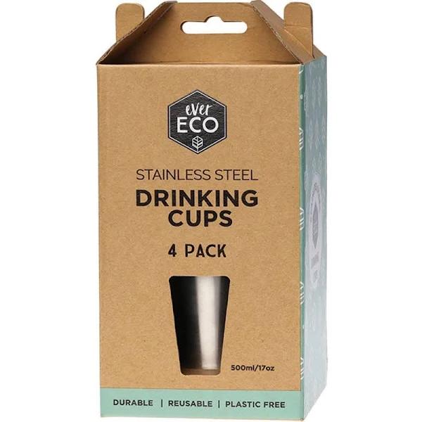 Ever Eco Stainless Steel Drinking Cups - 4 Pack