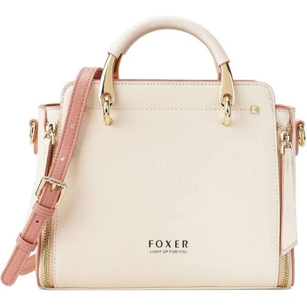 FOXER Women Handbag Patent Leather Purse Top Handle Tote Shoulder Bag