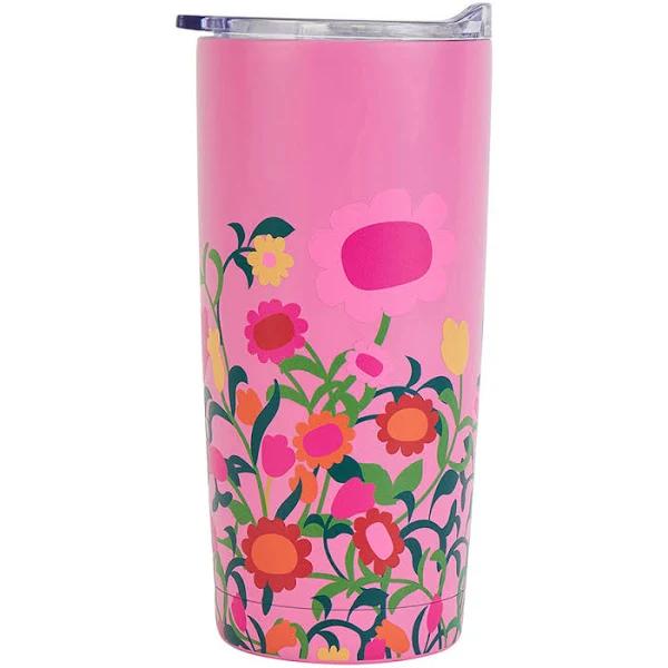 Smoothie Cup - Double Walled - Stainless Steel - Design Flower Patch