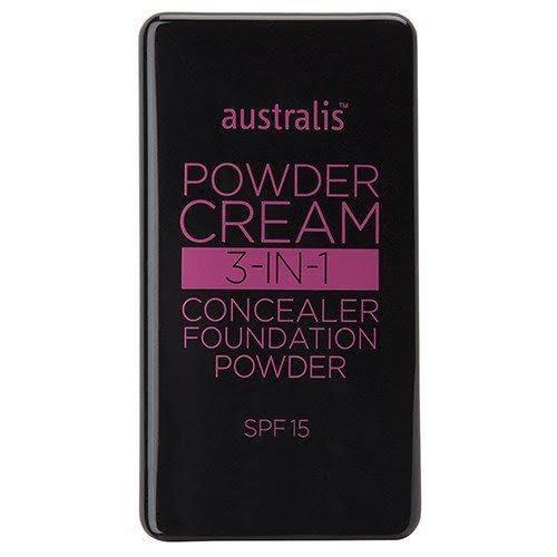 Australis Powder Cream 3-in-1 Concealer, Foundation & Powder - Tan