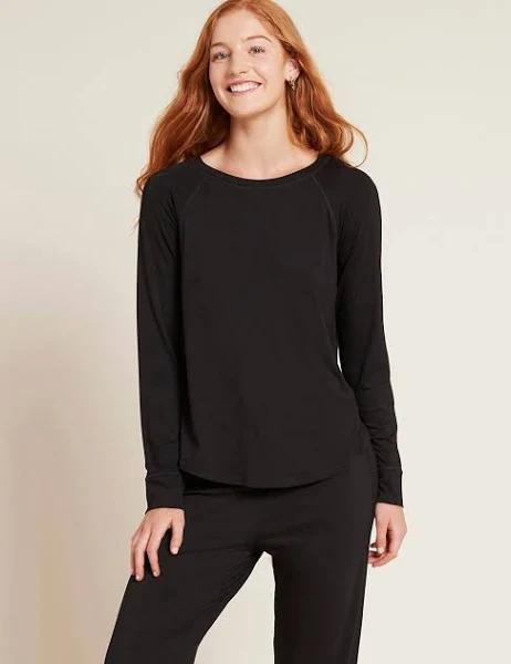 Goodnight Raglan Sleep Top, Black / XL