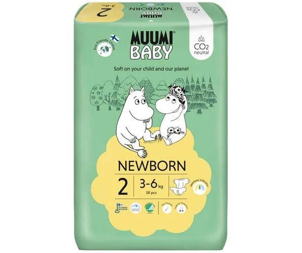 Muumi Nappies Size 2 Mini 3-6kg Pack of 58