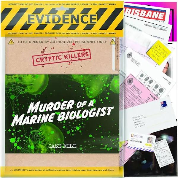 Unsolved Murder Mystery Game - Cold Case Files Investigation - Cryptic Killers - Detective Clues / Evidence - Solve The Crime - Individuals, Date