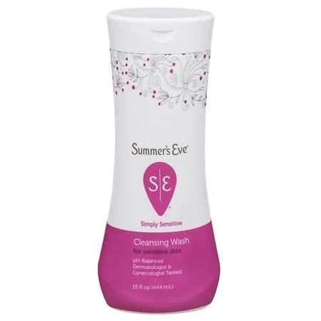 Summer's Eve Cleansing Wash, Sensitive Skin, Simply Sensitive - 15 fl oz bottle