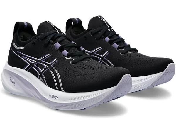 ASICS Women's GEL-Nimbus 26 - Running Shoes - Black/Dusty Purple 8