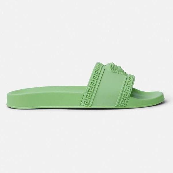 Versace Palazzo Slides, Male, Green, 47