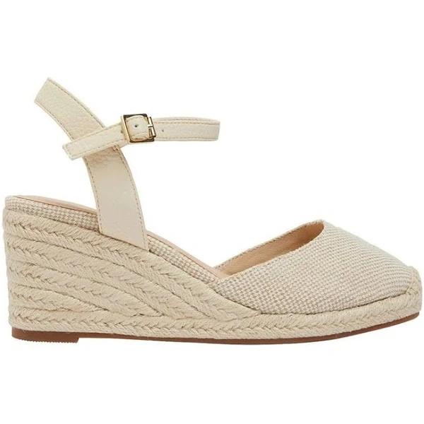 Easy Steps Santos Natural Fabric Wedge Sandal Beige 40