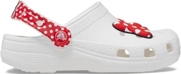 Crocs Kids' Disney Minnie Mouse Classic Clog; White / Red, C12