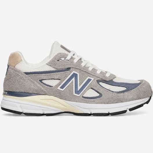 New Balance 990v4 Made in USA - Grey/Navy - Size 8 - Grey/Navy