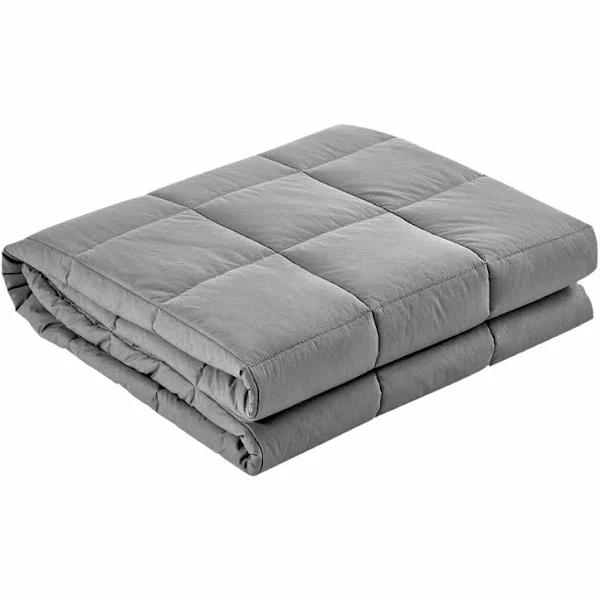 Giselle Bedding 7kg Microfibre Weighted Gravity Blanket Relaxing Calming Adult Light Grey