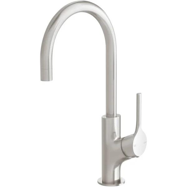 Phoenix Vivid Slimline Oval Sink Mixer 160mm Gooseneck Brushed Nickel