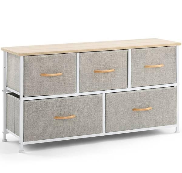 Ovela 5 Drawer Storage Chest (Beige)