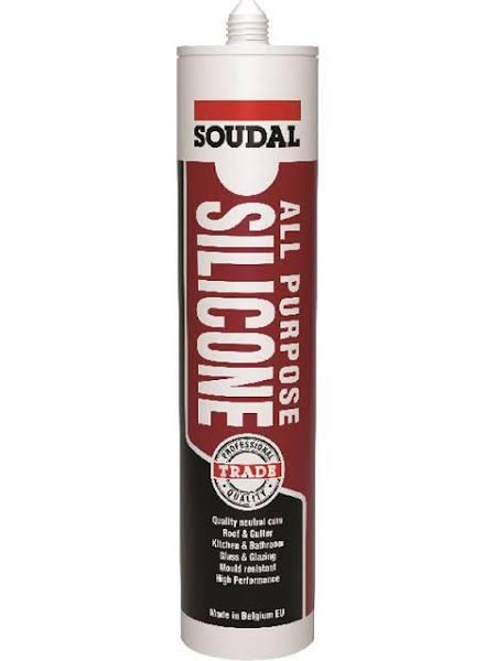 Soudal All Purpose Silicone Sealant Medium Grey 300ml (131648)