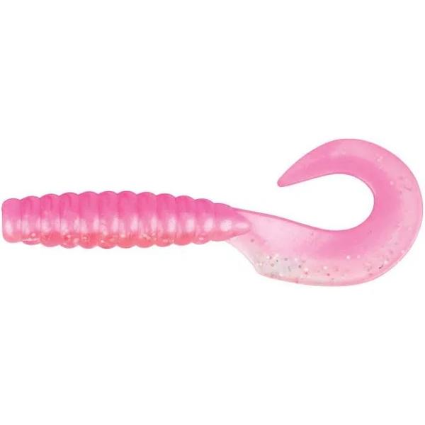 Berkley Powerbait Grub Soft Plastic Lure 4in Pink Glitter