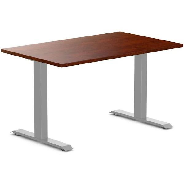 Desky Zero Rubberwood Office Desk - Red Walnut