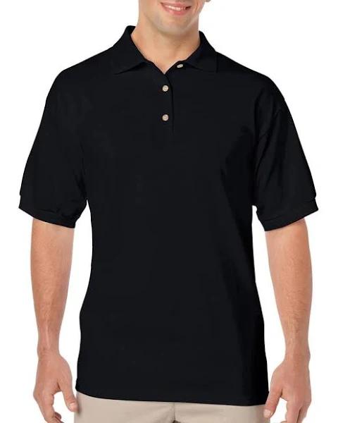 DryBlend Moisture-wicking Jersey Knit Polo Shirt Black - Gildan GD040 - Size L