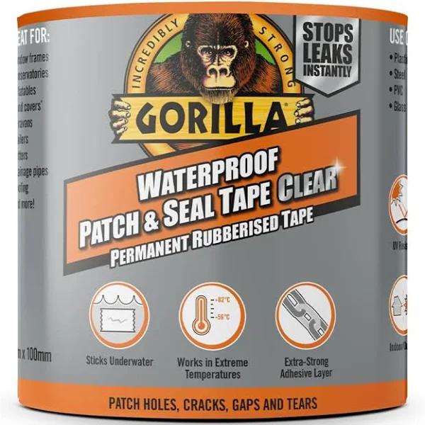 Gorilla 107660 Waterproof Patch & Seal Tape Clear 2.4m