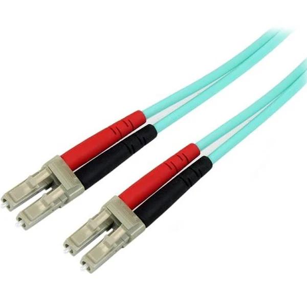 StarTech 5m LC Fiber Optic Cable 10Gb Aqua - mm Duplex 50/125 - LSZH