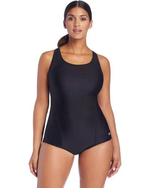 Speedo Women's Swimsuit One Piece Powerflex Princess Seam Ultraback Co