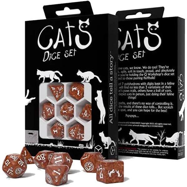 Q Workshop Cats Dice Set - Muffin Dice Set 7