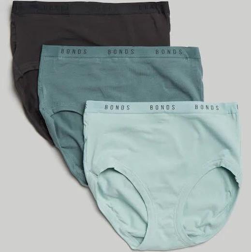 Bonds - Women's Green Briefs - 3-Pack Cottontails Briefs - Size 8 at The Iconic