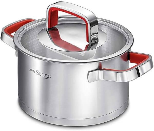 Solige Stainless Steel 10.73Liter Stock Pot With Glass Lid