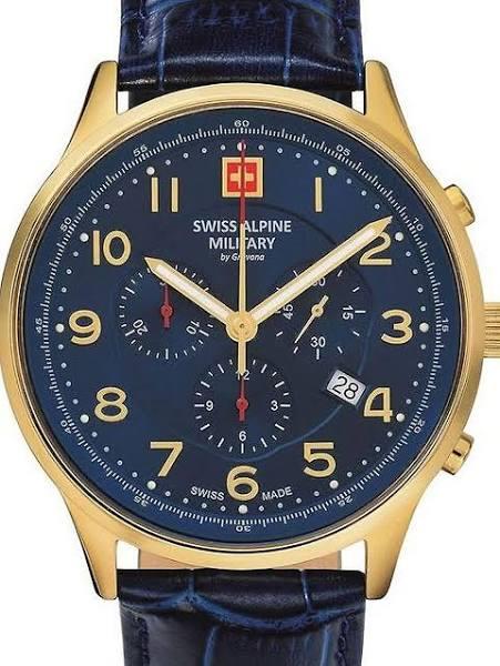 Swiss Alpine Military Mens Watch Swiss Military 7084.9515, Quartz, 43mm, 10ATM Blue