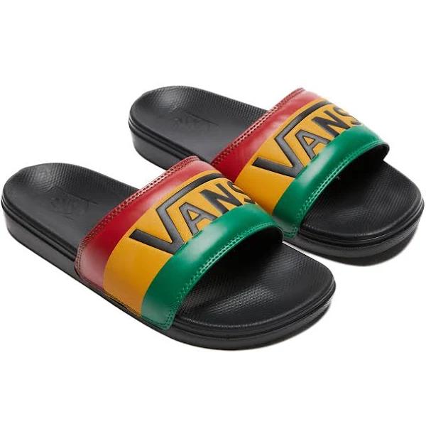 Vans La Costa Slide On Slides Flip Flops Bob Marley Reggae - Rasta Black - US 11