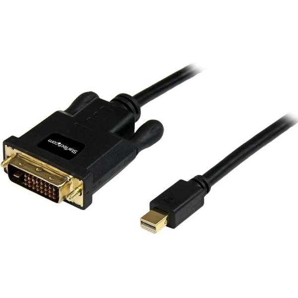 StarTech.com 3 Ft Mini DisplayPort to DVI Adapter Cable - Mini DP to DVI Video Converter - mDP to DVI Cable for Mac / PC 1920x1200 - Black (MDP2DVIMM