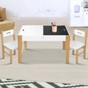 Artiss Dining Table Round Wooden With Marble Effect Metal Legs 110cm White